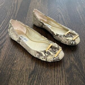 Jimmy choo snakeskin flats